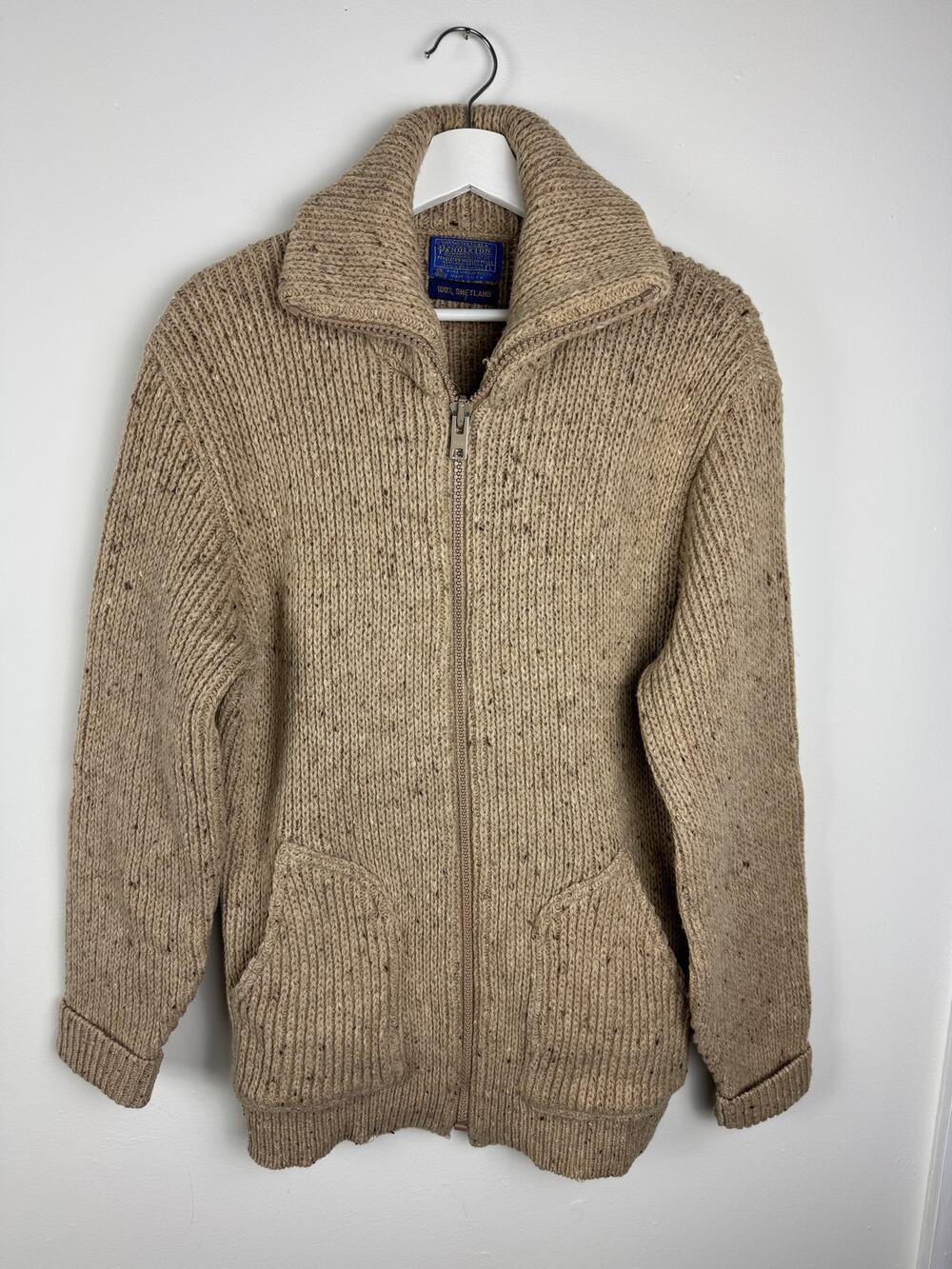 Vintage Pendleton Shetland Wool Cardigan Coat L
